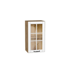 Шкаф верхний с 1-ой остекленной дверцей Дублин, цвет: Special White