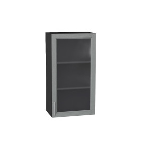 Шкаф верхний с 1-ой остекленной дверцей Сканди, цвет: Grey Softwood