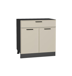 Шкаф нижний с 2-мя дверцами и ящиком Фрейм, цвет: Cream Silk