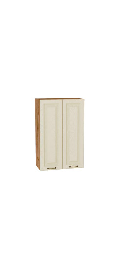 Шкаф верхний с 2-мя дверцами Ницца, цвет: Дуб крем | Пленка ПВХ., Дуб крем