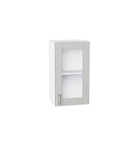 Шкаф верхний с 1-ой остекленной дверцей Лофт, цвет: Grey Silk