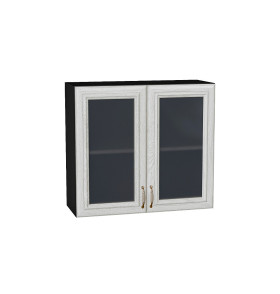 Шкаф верхний с 2-мя остекленными дверцами Шале, цвет: White Dreamline