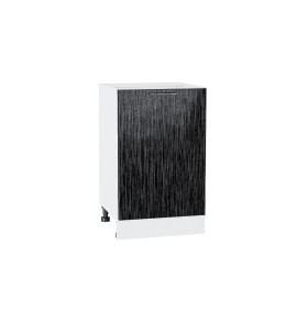 Шкаф нижний с 1-ой дверцей Валерия-М, цвет: Черный металлик дождь