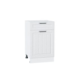 Шкаф нижний с 1-ой дверцей и ящиком Прага, цвет: Белое дерево