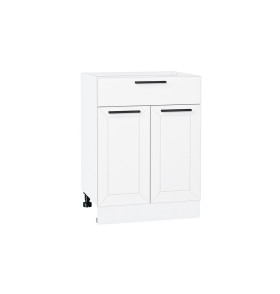 Шкаф нижний с 2-мя дверцами и ящиком Глетчер, цвет: Айленд Силк