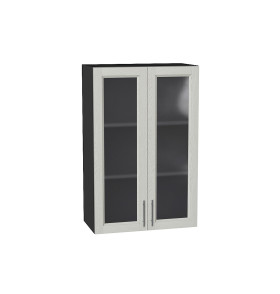 Шкаф верхний с 2-мя остекленными дверцами Сканди, цвет: Cappuccino Softwood