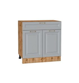 Шкаф нижний с 2-мя дверцами и ящиком Ницца, цвет: Графит