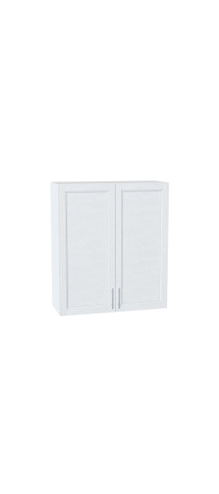 Шкаф верхний с 2-мя дверцами Сканди, цвет: White Softwood | Эко Шпон с уникальным покрытием «Soft-touch» и защитным лаком (Япония)., White Softwood