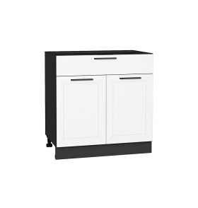 Шкаф нижний с 2-мя дверцами и ящиком Глетчер, цвет: Айленд Силк