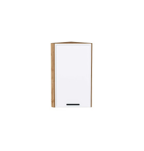 Шкаф верхний торцевой Фрейм, цвет: White Silk