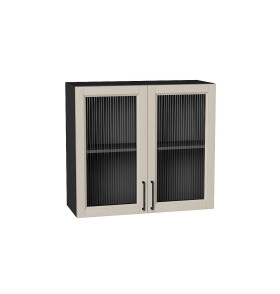 Шкаф верхний с 2-мя остекленными дверцами Сканди, цвет: Cream Silkwood