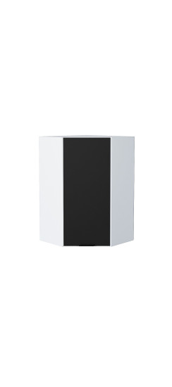 Шкаф верхний угловой Евро, цвет: Антрацит | Пленка ПВХ., Антрацит