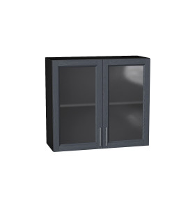 Шкаф верхний с 2-мя остекленными дверцами Сканди, цвет: Graphite Softwood