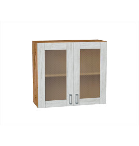 Шкаф верхний с 2-мя остекленными дверцами Лофт, цвет: Nordic Oak