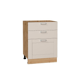 Шкаф нижний с 3-мя ящиками Лофт, цвет: Cream Silk