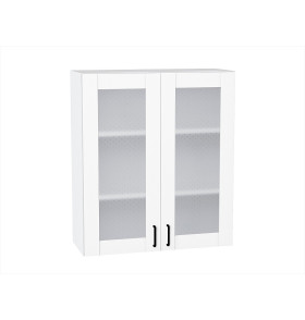 Шкаф верхний с 2-мя остекленными дверцами Лофт, цвет: Super White