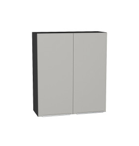 Шкаф верхний с 2-мя дверцами Фьюжн, цвет: Silky Light Grey