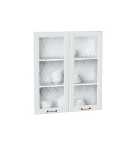 Комплект фасадов Ницца со стеклом для каркаса Ф-55Н В809, цвет: Белый