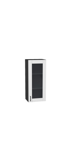 Шкаф верхний с 1-ой остекленной дверцей Лофт, цвет: Super White | Винил — структурный материал с защитным слоем Overlay и мелкозернистой поверхностью (Южная Корея). Отделка осуществляется с использованием PUR-клея необратимой полимеризации., Super White