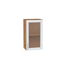 Шкаф верхний с 1-ой остекленной дверцей Сканди, цвет: White Softwood
