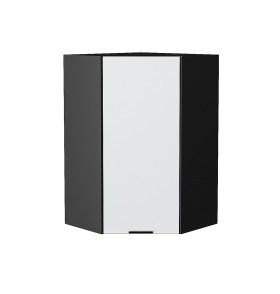 Шкаф верхний угловой Евро, цвет: Белый