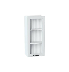 Шкаф верхний с 1-ой остекленной дверцей Ницца, цвет: Blanco