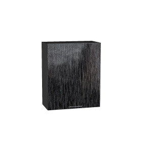 Шкаф верхний с 1-ой дверцей Валерия-М, цвет: Черный металлик дождь