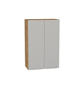 Шкаф верхний с 2-мя дверцами Фьюжн, цвет: Silky Light Grey