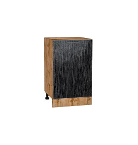 Шкаф нижний с 1-ой дверцей Валерия-М, цвет: Черный металлик дождь