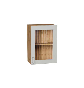 Шкаф верхний с 1-ой остекленной дверцей Лофт, цвет: Grey Silk