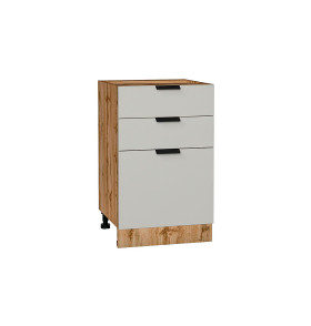 Шкаф нижний с 3-мя ящиками Евро, цвет: Агат