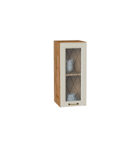 Шкаф верхний с 1-ой остекленной дверцей Ницца, цвет: Агат