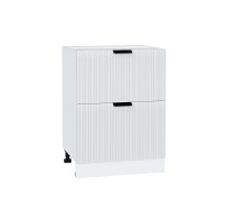 Шкаф нижний с 2-мя ящиками Евро Лайн, цвет: Белый