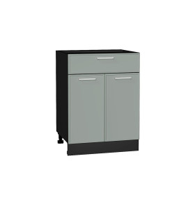 Шкаф нижний с 2-мя дверцами и ящиком Квадро, цвет: Аквамарин