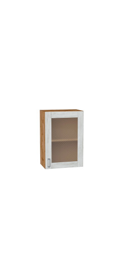 Шкаф верхний с 1-ой остекленной дверцей Лофт, цвет: Nordic Oak | Эко Шпон — структурный материал с защитным слоем оверлея (Южная Корея). Отличается высокой стойкостью к истиранию и механическим повреждениям. Репродукция натуральных материалов — Super Real