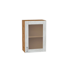 Шкаф верхний с 1-ой остекленной дверцей Лофт, цвет: Nordic Oak