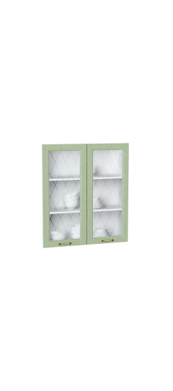 Комплект фасадов Ницца со стеклом для каркаса Ф-55Н В809 | Дуб оливковый, МДФ/Стекло