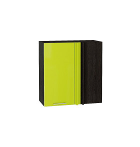 Шкаф верхний прямой угловой Валерия-М, цвет: Лайм глянец