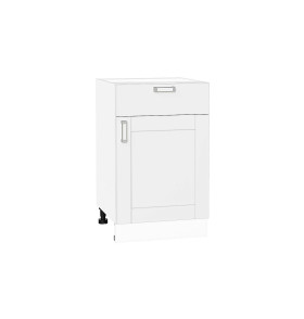 Шкаф нижний с 1-ой дверцей и ящиком Лофт, цвет: White Silk