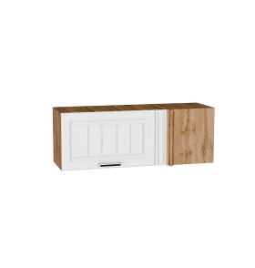 Шкаф верхний прямой угловой горизонтальный Прага, цвет: Белое дерево