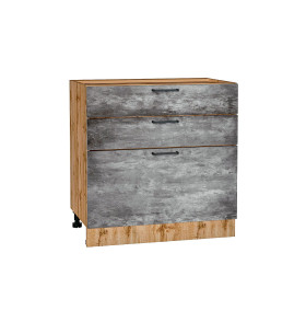 Шкаф нижний с 3-мя ящиками Флэт, цвет: Temple Stone 2S