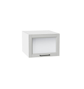 Шкаф верхний горизонтальный остекленный глубокий Сканди, цвет: Grey Silkwood