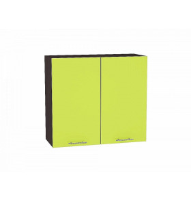 Шкаф верхний с 2-мя дверцами Валерия-М, цвет: Лайм глянец
