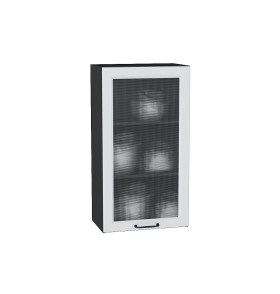 Шкаф верхний с 1-ой остекленной дверцей Ницца, цвет: Blanco