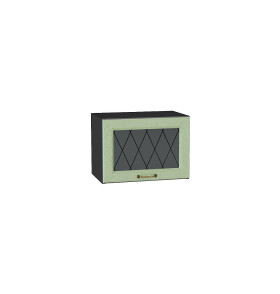 Шкаф верхний горизонтальный остекленный Ницца, цвет: Дуб оливковый