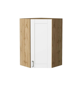 Шкаф верхний угловой Лофт, цвет: White Silk