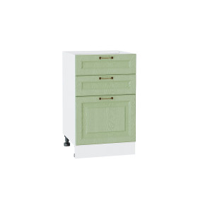 Шкаф нижний с 3-мя ящиками Ницца, цвет: Дуб оливковый