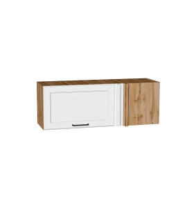 Шкаф верхний прямой угловой горизонтальный Барселона, цвет: Белый