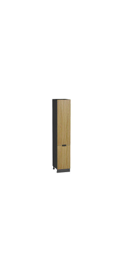 Шкаф пенал с 2-мя дверцами Евро, цвет: Дуб песочный | Пленка ПВХ., Дуб песочный