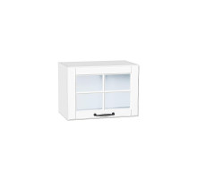 Шкаф верхний горизонтальный остекленный Дублин, цвет: Special White